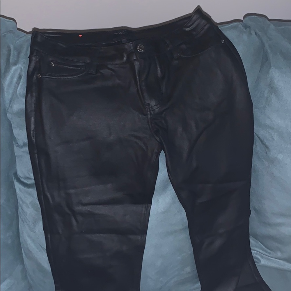 Black leather pants